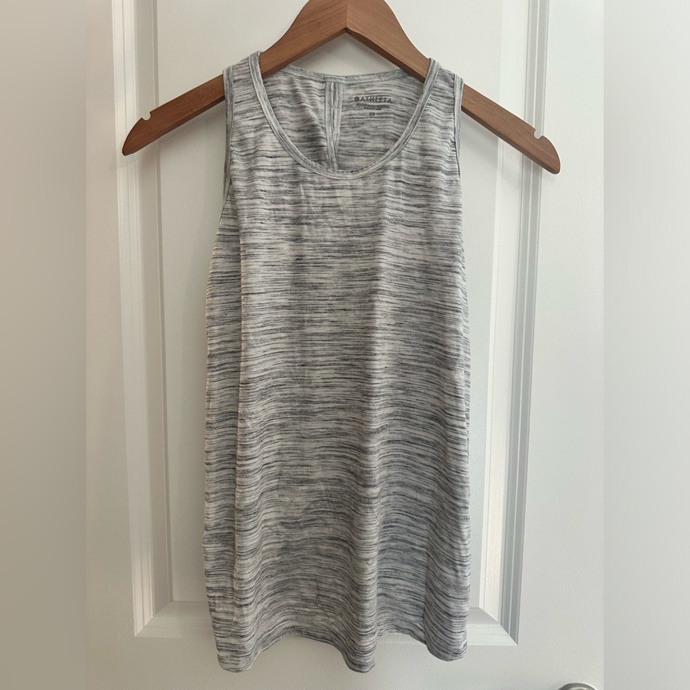 Athleta Gray Tank Criss Cross Back XS